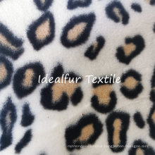 Digital Leopard Printed Faux Fur Fabric